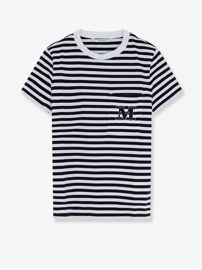 Max Mara Max Mara Mxmoboli Cotton T-Shirt White - World Class Fashion