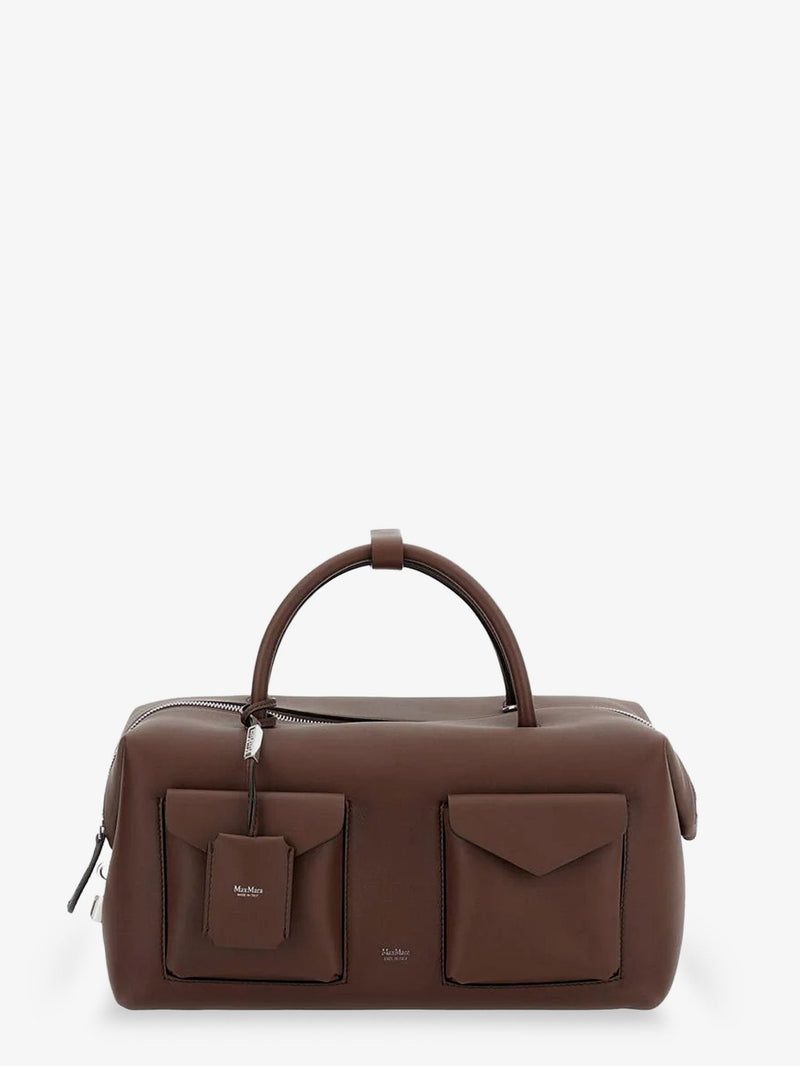 Max Mara Max Mara Holdall Cargo Leather Handbag Brown - World Class Fashion