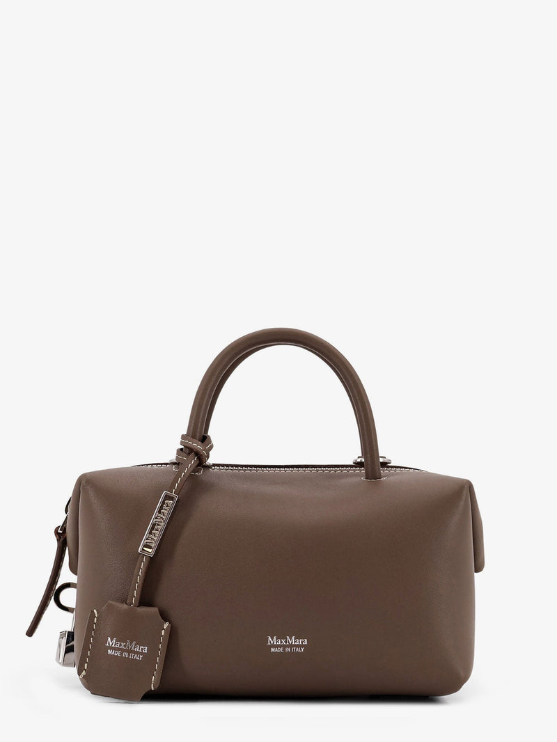Max Mara Max Mara Holdalls Leather Handbag Grey - World Class Fashion
