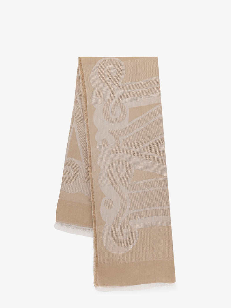 Max Mara Max Mara Modal Linen Cotton Scarf Beige - World Class Fashion