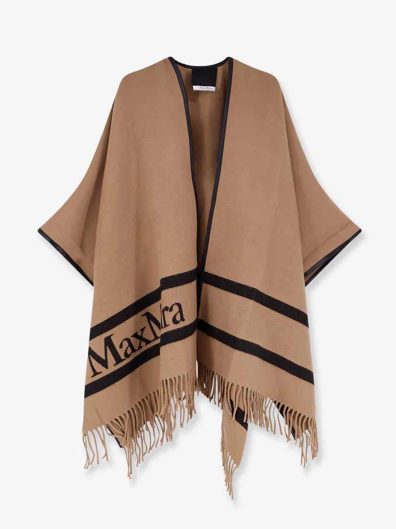 Max Mara Max Mara Mxaaris Wool Cape Beige - World Class Fashion