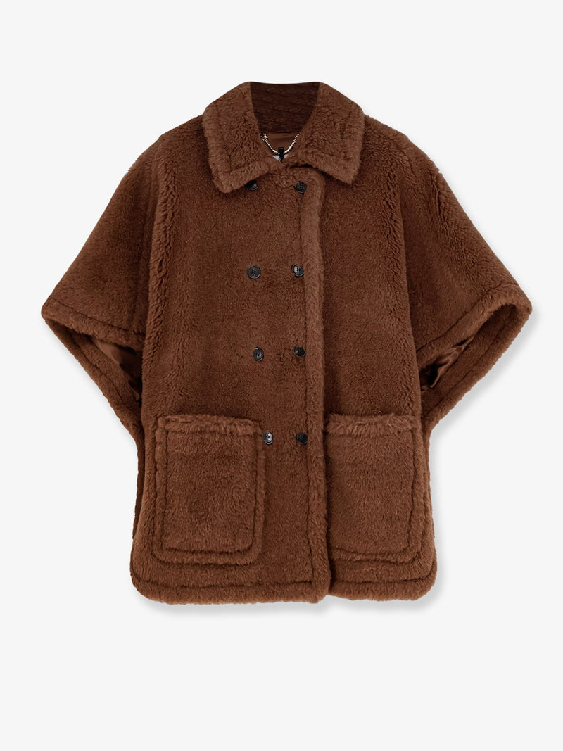 Max Mara Capa Max Mara Mxacavallo de alpaca, cachemir y seda, color marrón - World Class Fashion