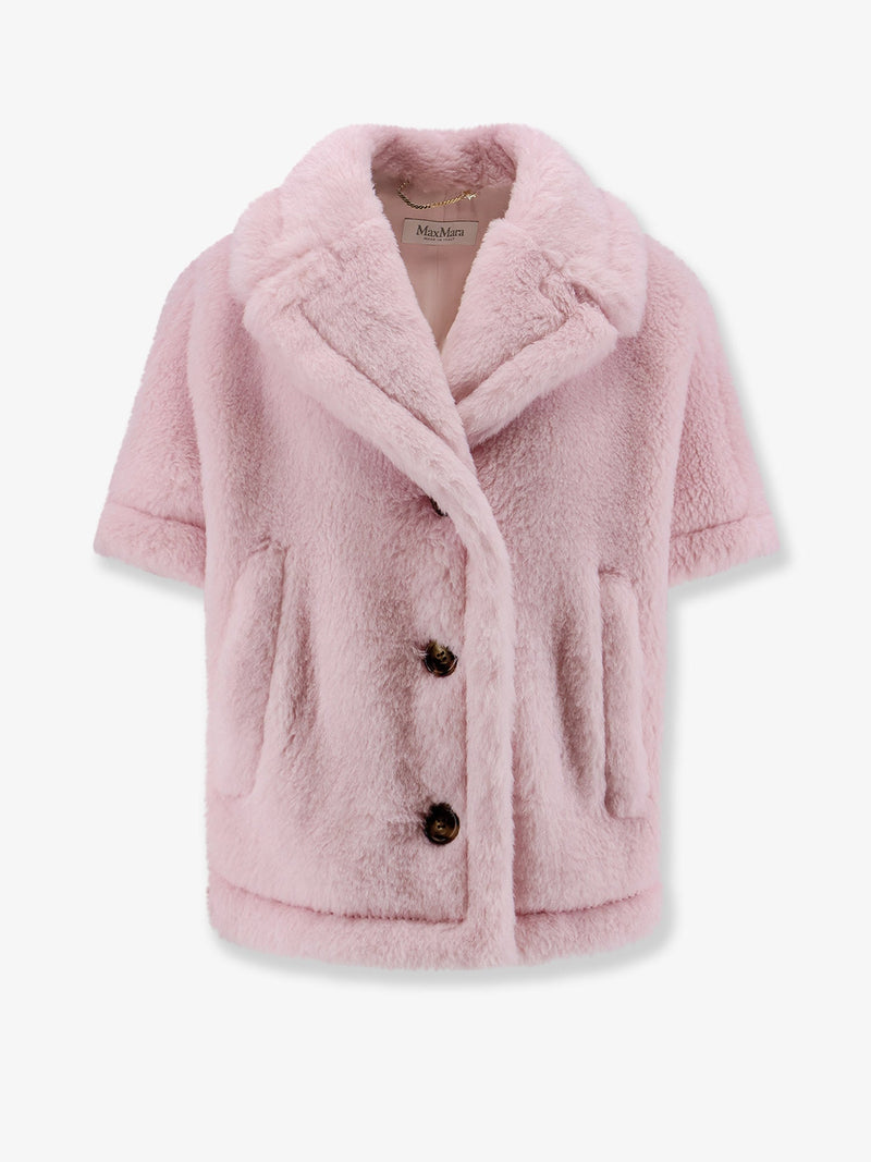 Max Mara Capa de lana de alpaca Max Mara Mxacorvino1 rosa - World Class Fashion