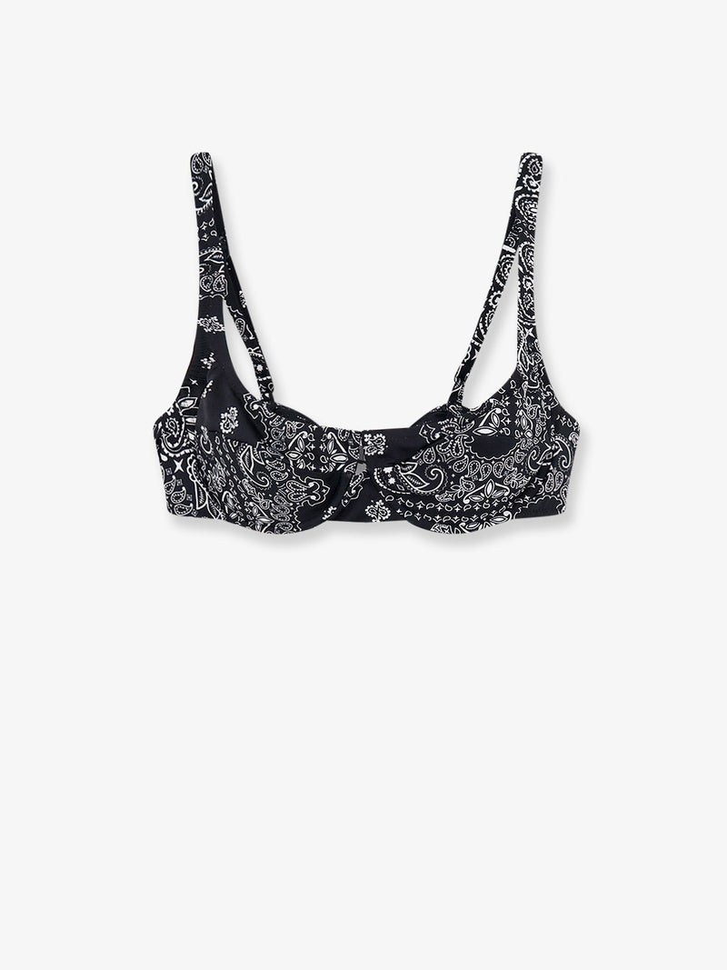 MC2 Saint Barth MC2 Saint Barth Amira Nylon Bikini Top Black - World Class Fashion