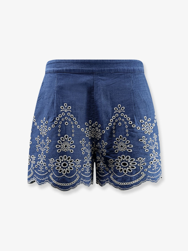 MC2 Saint Barth MC2 Saint Barth Amani Shorts de algodón azules - World Class Fashion