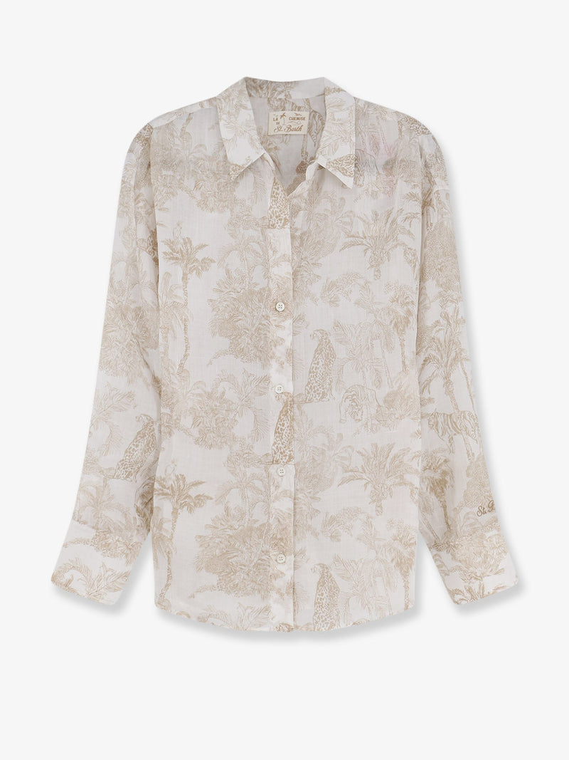MC2 Saint Barth MC2 Saint Barth Cristal Ramie Shirt Beige - World Class Fashion