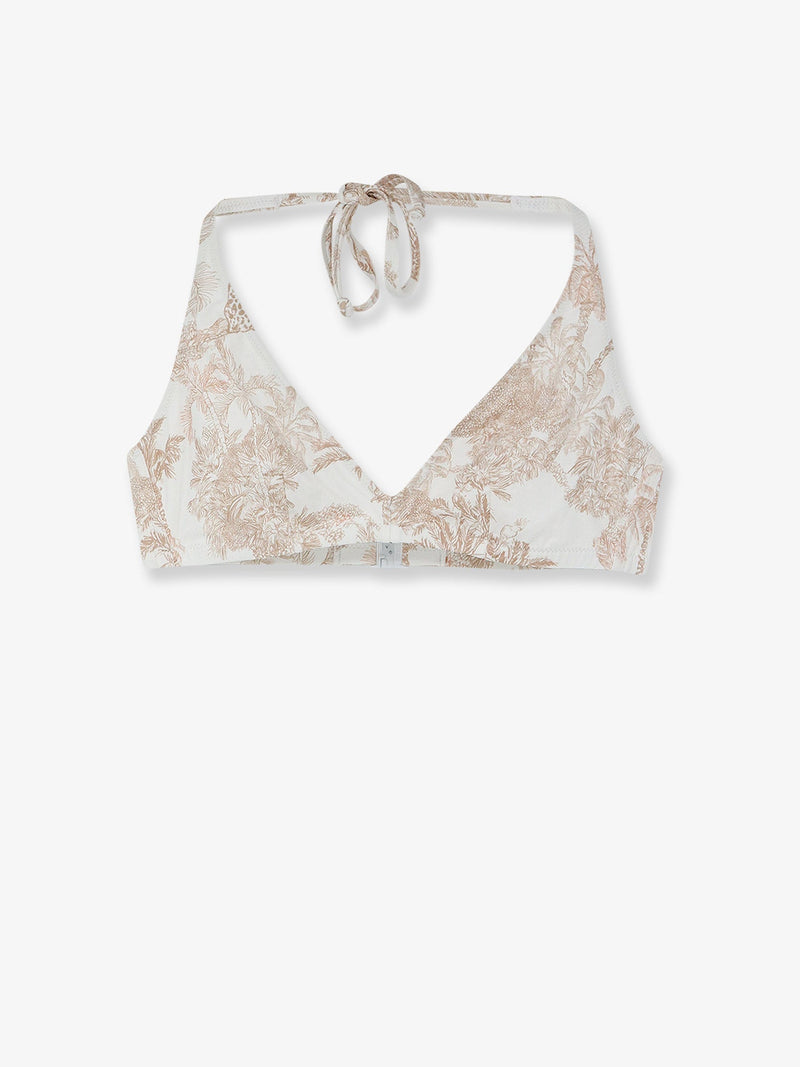 MC2 Saint Barth MC2 Saint Barth Gaia Bikini Top Jungle Oceania Beige - World Class Fashion