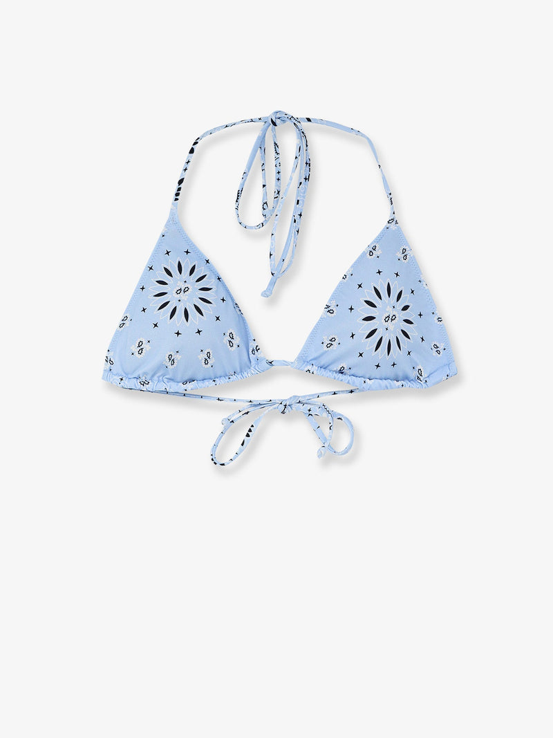 MC2 Saint Barth MC2 Saint Barth Leah Bikini Top Bandana Print Blue - World Class Fashion