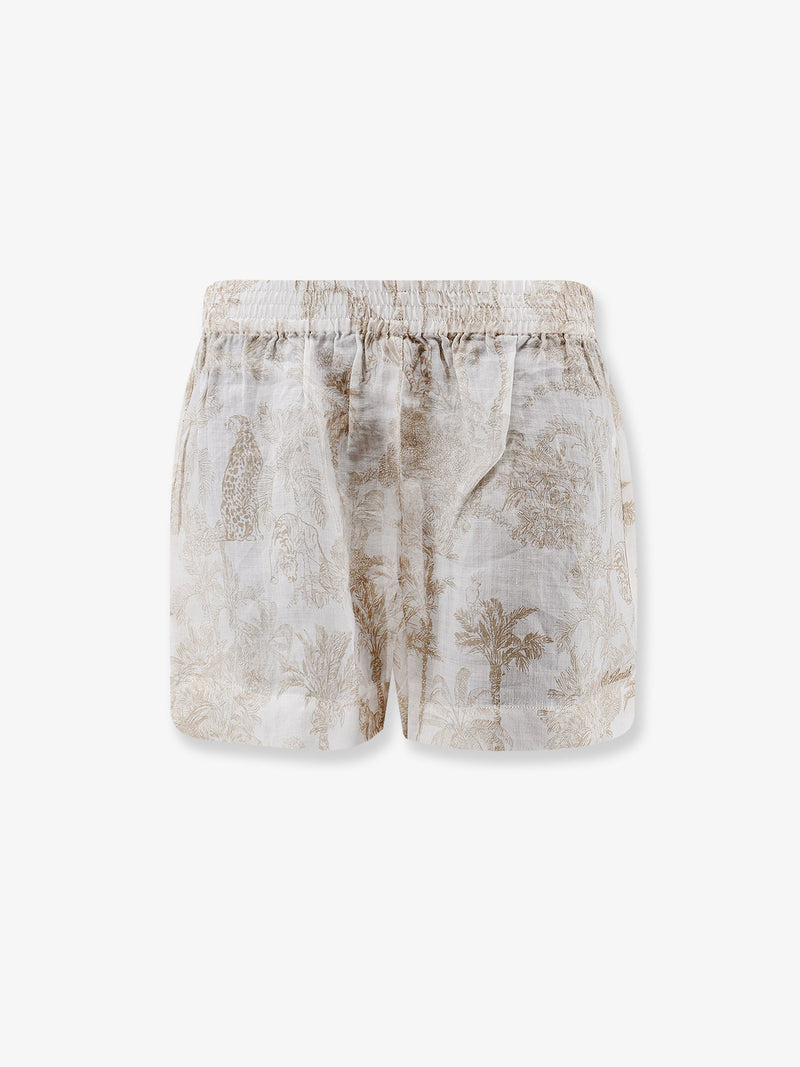 MC2 Saint Barth MC2 Saint Barth Maeve Ramie Shorts Beige - World Class Fashion