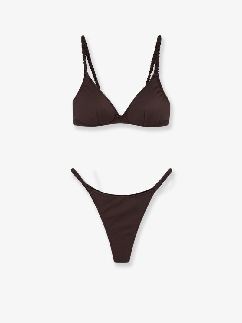 MC2 Saint Barth MC2 Saint Barth Moana Nylon Bikini Brown - World Class Fashion