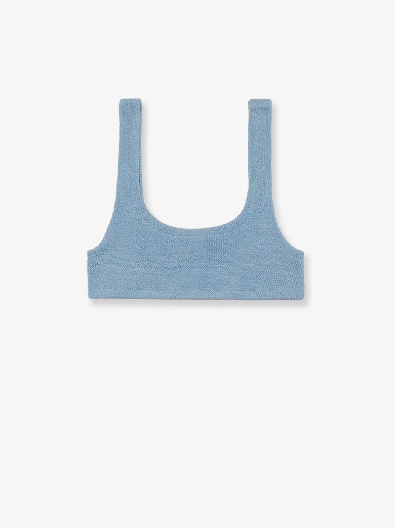 MC2 Saint Barth MC2 Saint Barth Naima Stretch Nylon Bikini Top Blue - World Class Fashion