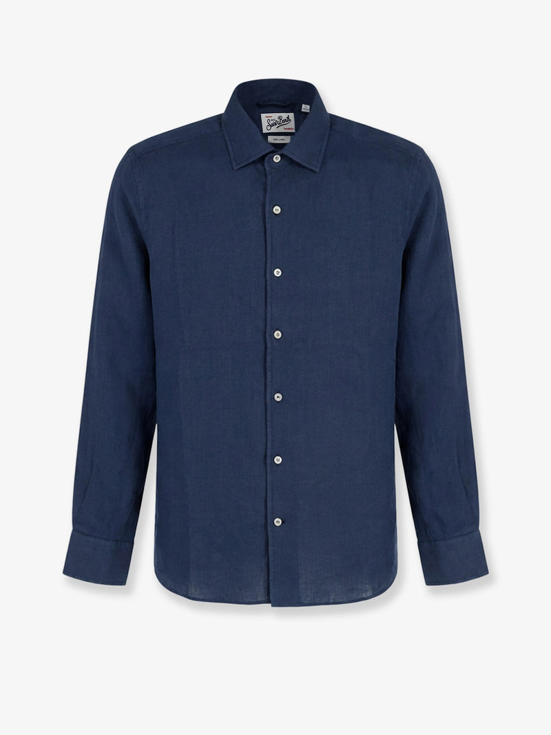MC2 Saint Barth MC2 Saint Barth Linen Shirt Blue Men - World Class Fashion