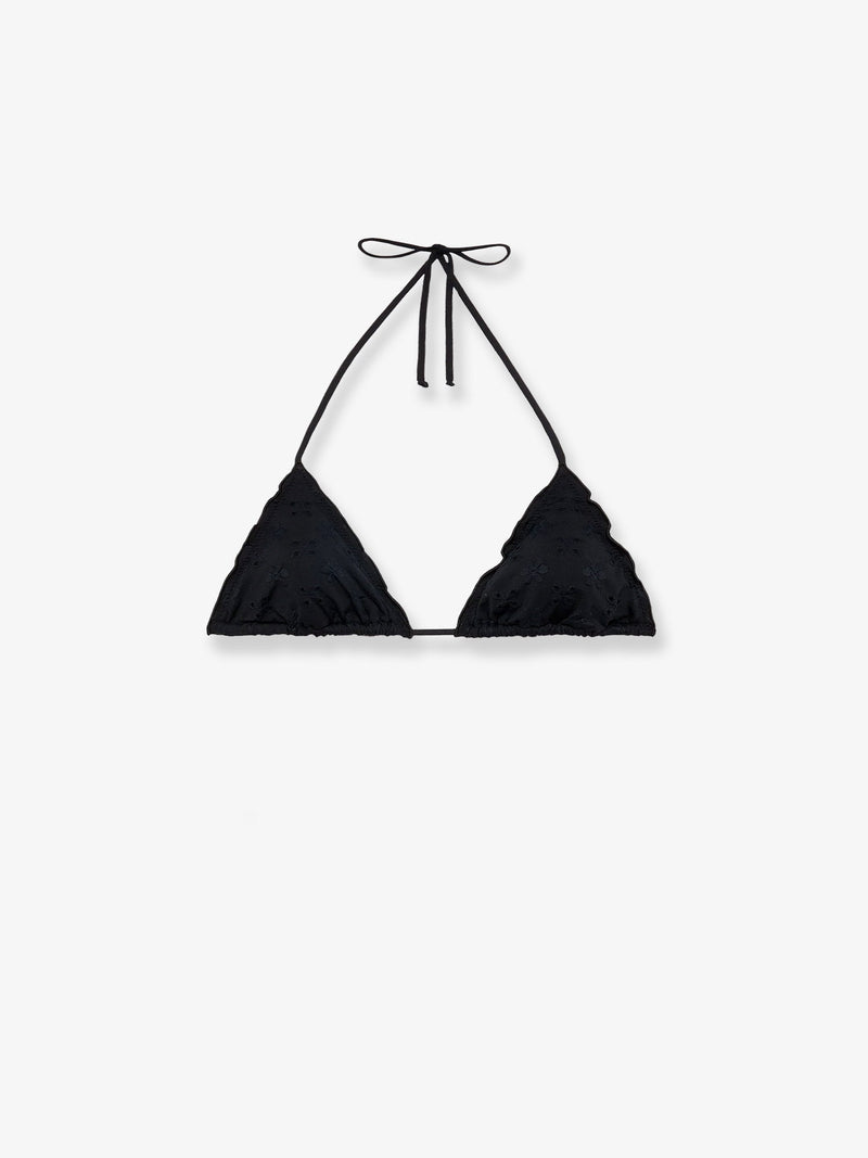 MC2 Saint Barth MC2 Saint Barth Sagittarius Viscose Blend Bikini Top Black - World Class Fashion