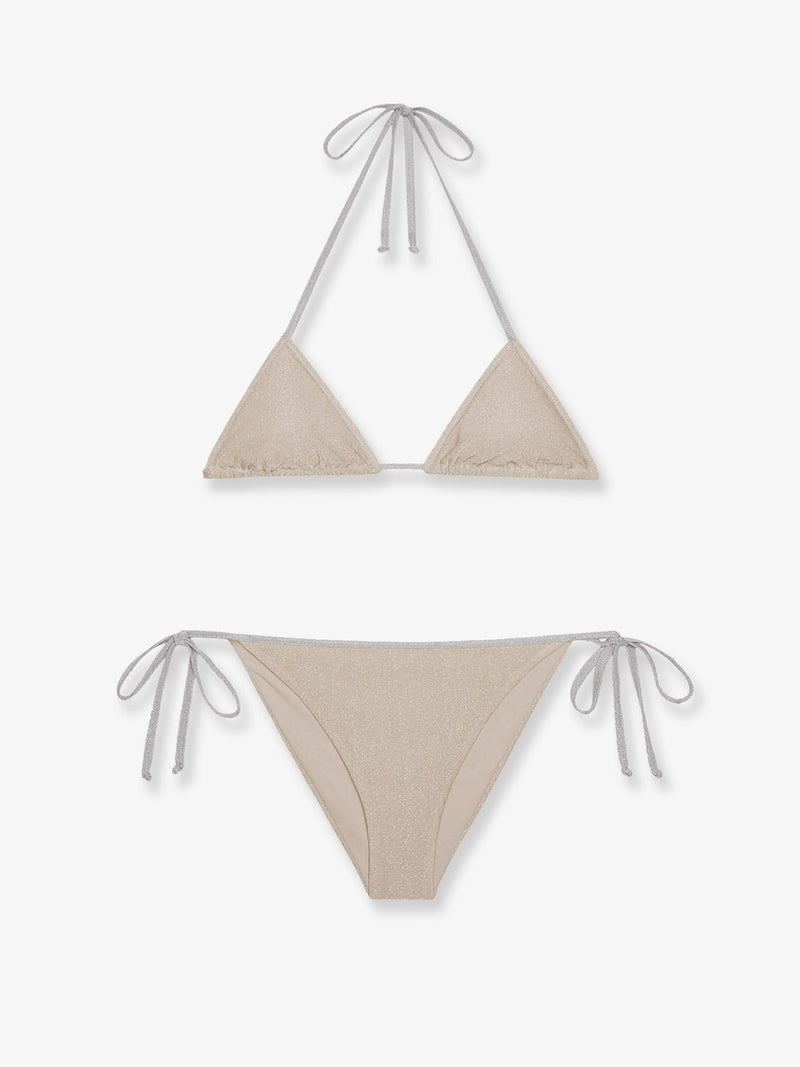 MC2 Saint Barth MC2 Saint Barth Viana Lurex Bikini Beige - World Class Fashion