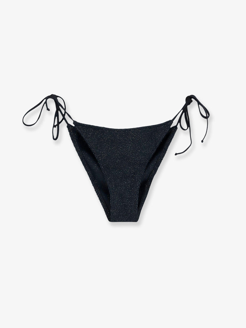 MC2 Saint Barth MC2 Saint Barth Virgo Crinkle Lurex Bikini Top Black - World Class Fashion