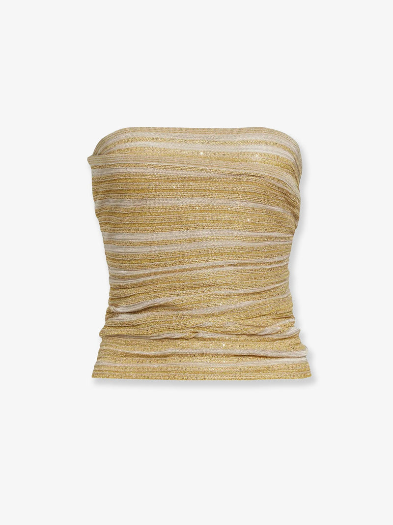 Missoni Missoni Viscose Blend Top Gold Women - World Class Fashion