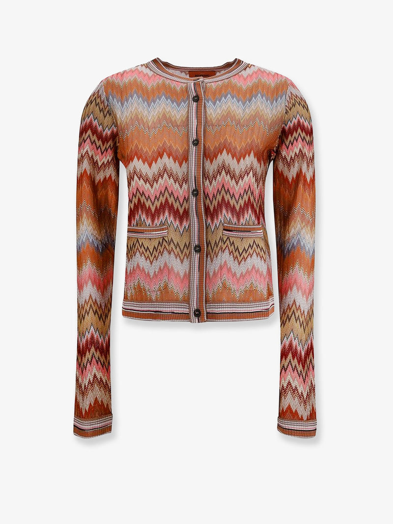 Missoni Cárdigan Missoni de viscosa con motivo chevron multicolor - World Class Fashion
