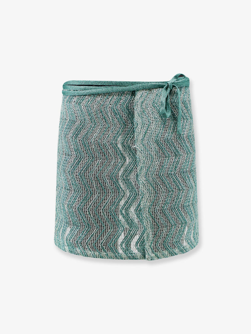 Missoni Minifalda Missoni de lentejuelas en mezcla de viscosa verde - World Class Fashion