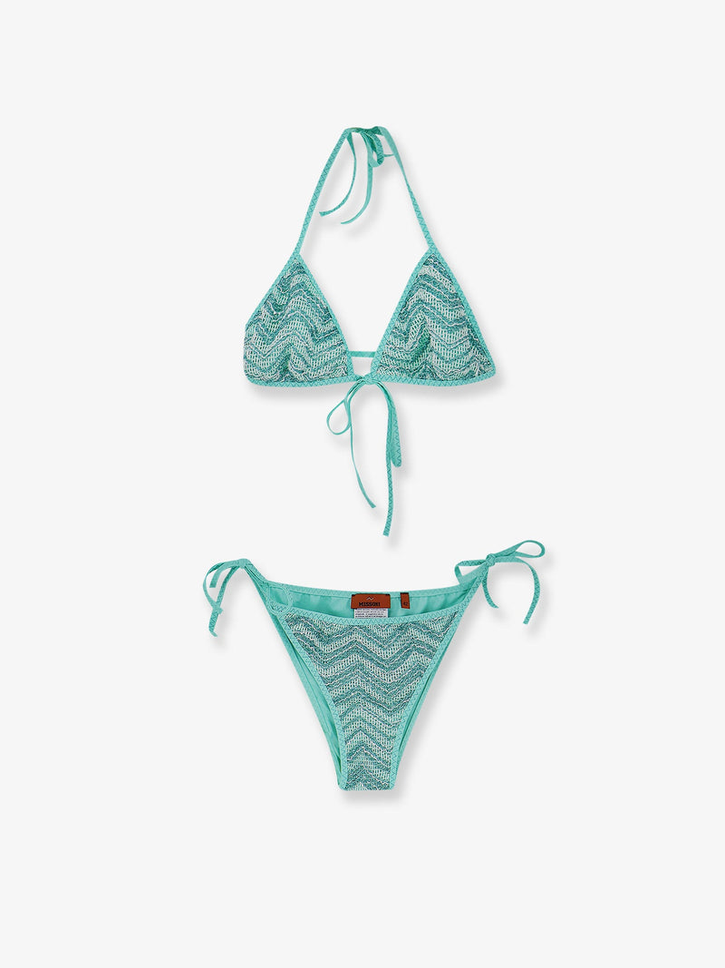 Missoni Missoni Bikini with Embroidery and Sequins Green - World Class Fashion