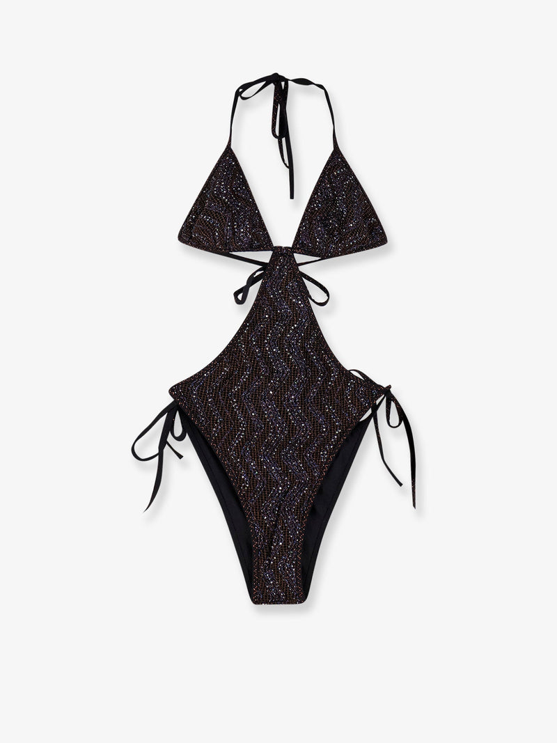 Missoni Missoni Viscose Blend One Piece Swimsuit Black - World Class Fashion