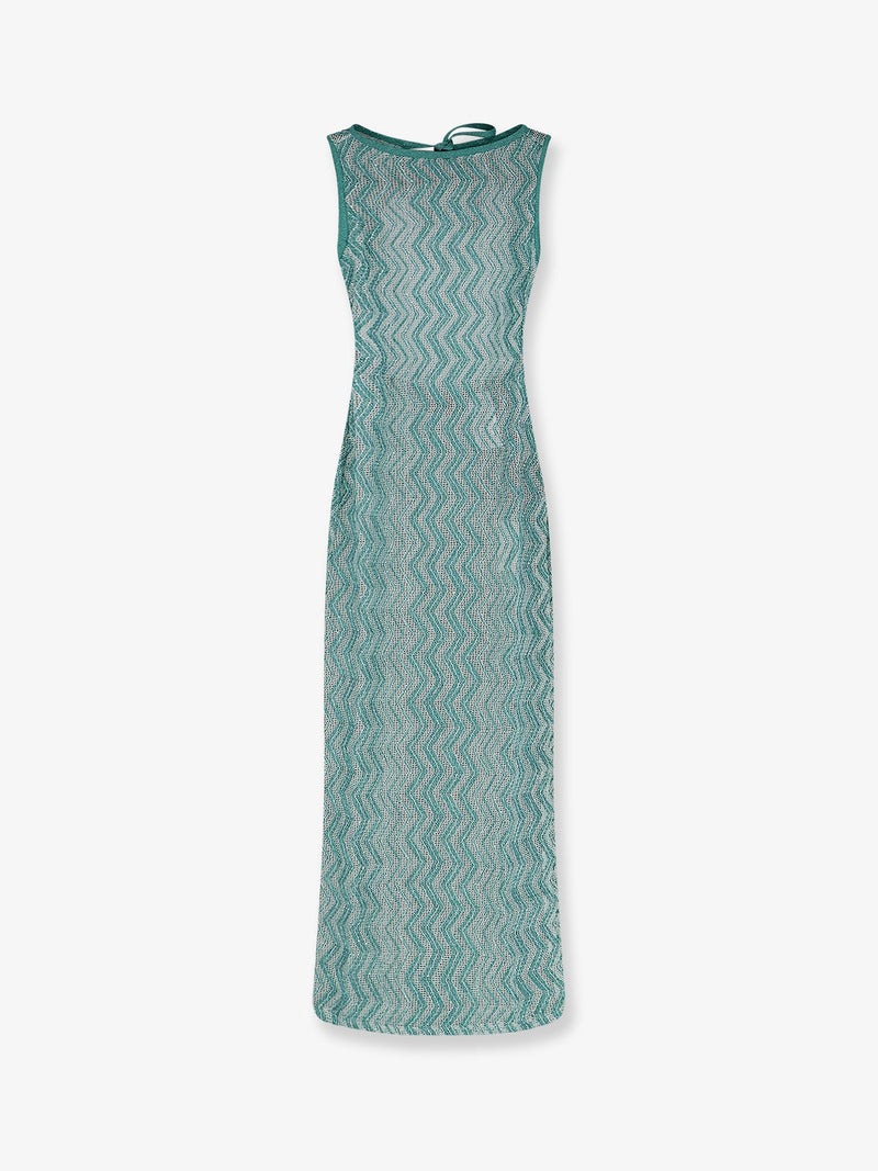 Missoni Vestido largo Missoni de viscosa laminada, azul - World Class Fashion