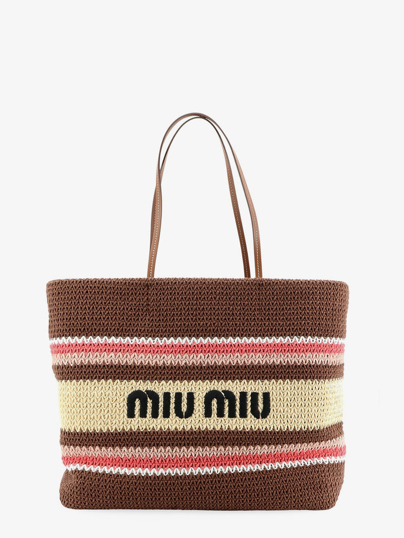 Miu Miu Miu Miu Bolso de compras de ganchillo multicolor - World Class Fashion