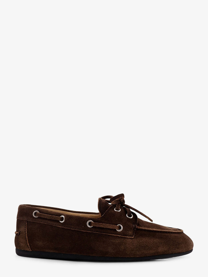 Miu Miu Miu Miu Vintage Effect Leather Loafers Brown - World Class Fashion