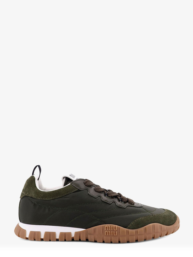 Miu Miu Zapatillas Tyre de tejido técnico y ante verdes de Miu Miu - World Class Fashion