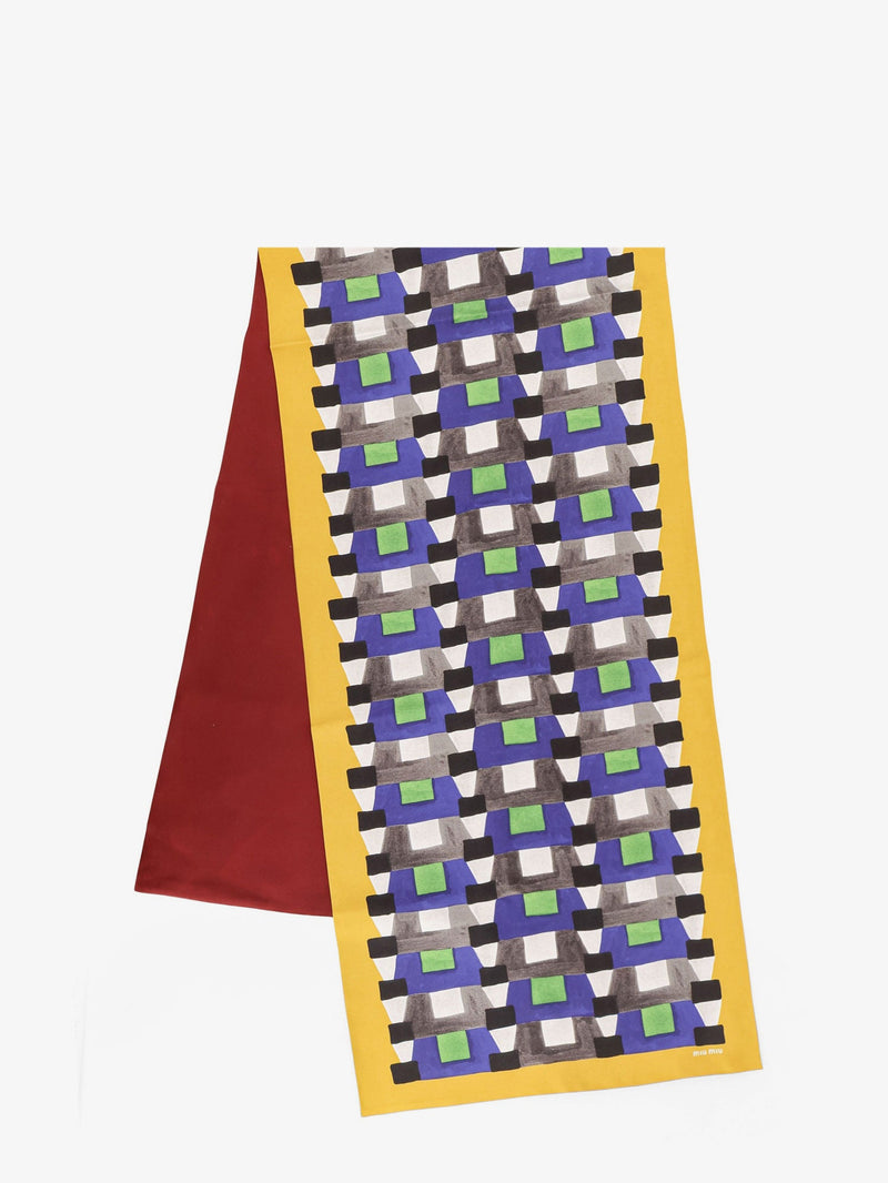 Miu Miu Miu Miu Multicolored Silk Scarf Women - World Class Fashion