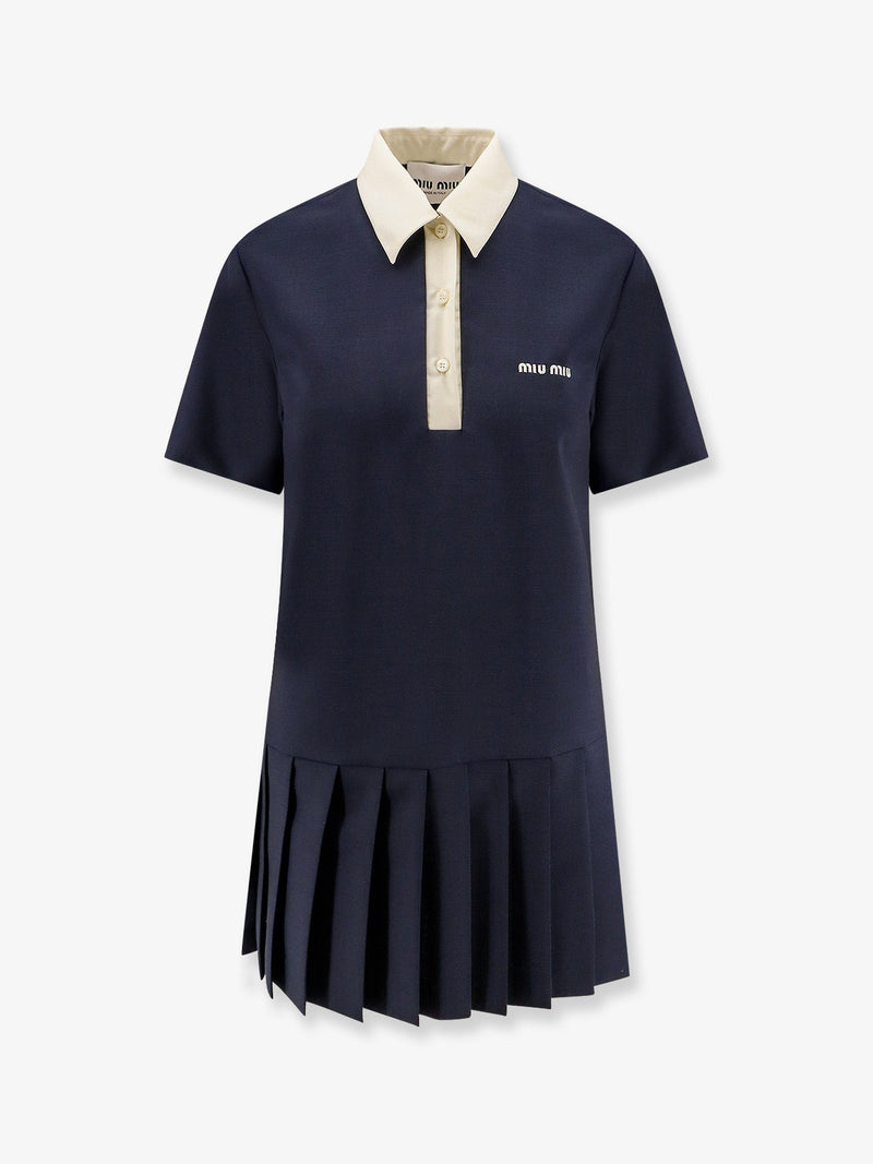 Miu Miu Minivestido azul de mohair y lana virgen de Miu Miu - World Class Fashion