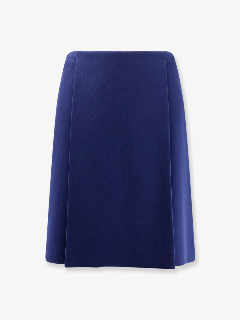 Miu Miu Miu Miu Falda Plisada Azul Mujer - World Class Fashion