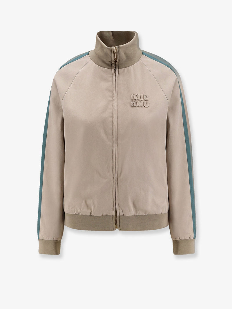 Miu Miu Miu Miu Chaqueta Beige de Sarga Antigua Mujer - World Class Fashion