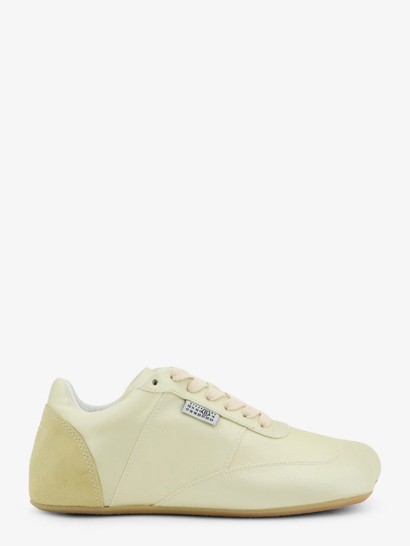 MM6 Maison Margiela Mm6 Maison Margiela Factory Satin Sneakers With Side Logo Label - World Class Fashion