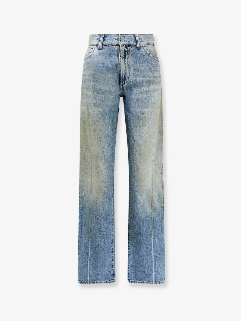 MM6 Maison Margiela MM6 Maison Margiela Numeric Signature Jeans Blue - World Class Fashion