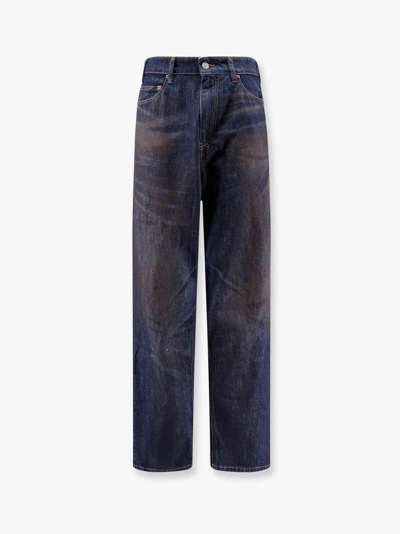MM6 Maison Margiela MM6 Maison Margiela Numeric Signature Jeans Blue - World Class Fashion