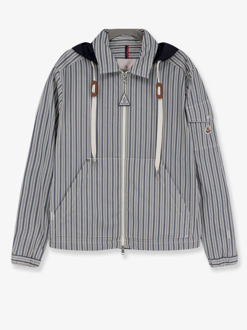 Moncler Moncler Havas Striped Cotton Jacket Blue - World Class Fashion