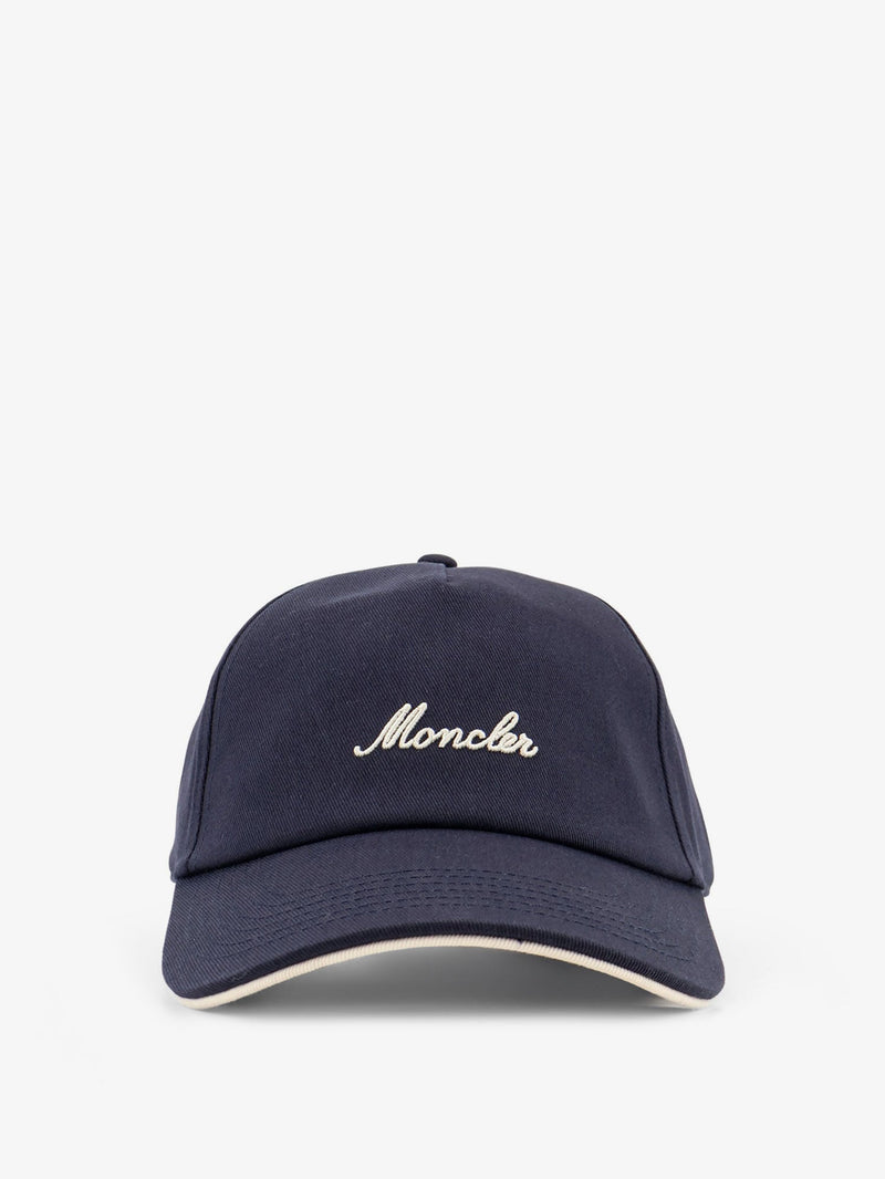 Moncler Moncler Cotton Baseball Hat Blue - World Class Fashion