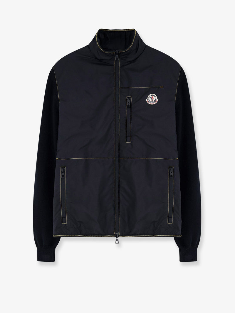 Moncler Moncler Nylon Jacket with Cotton Inserts Black - World Class Fashion