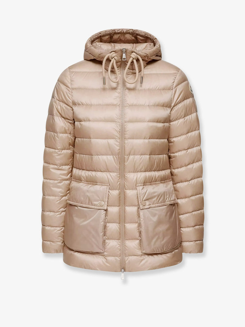 Moncler Moncler Jasmin Hooded Down Jacket Beige - World Class Fashion