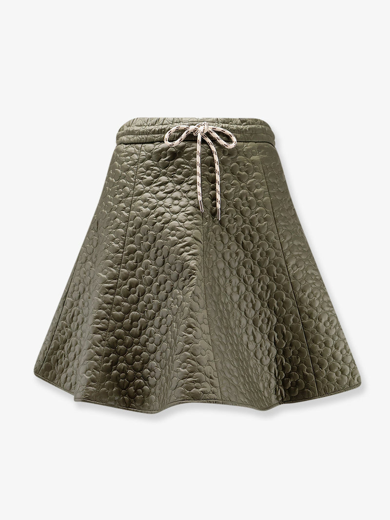 Moncler Moncler Quilted Nylon Skirt Green - World Class Fashion