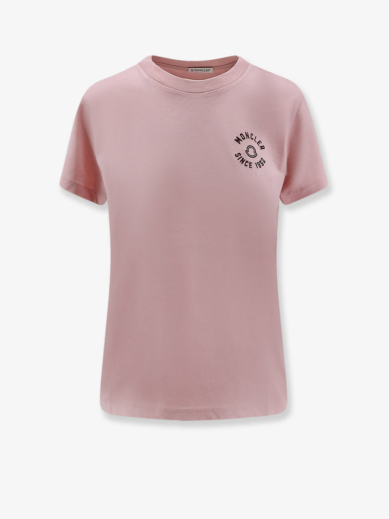 Moncler Moncler Organic Cotton T-Shirt Pink Women - World Class Fashion