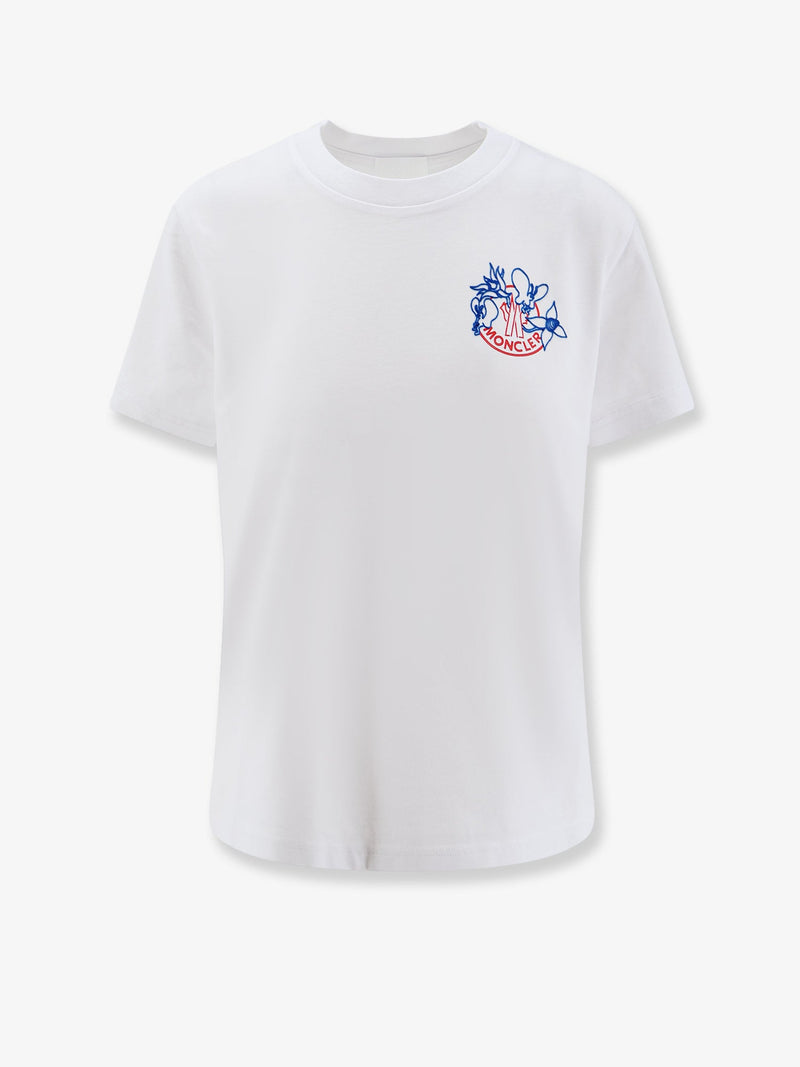 Moncler Moncler Organic Cotton T-Shirt White Women - World Class Fashion