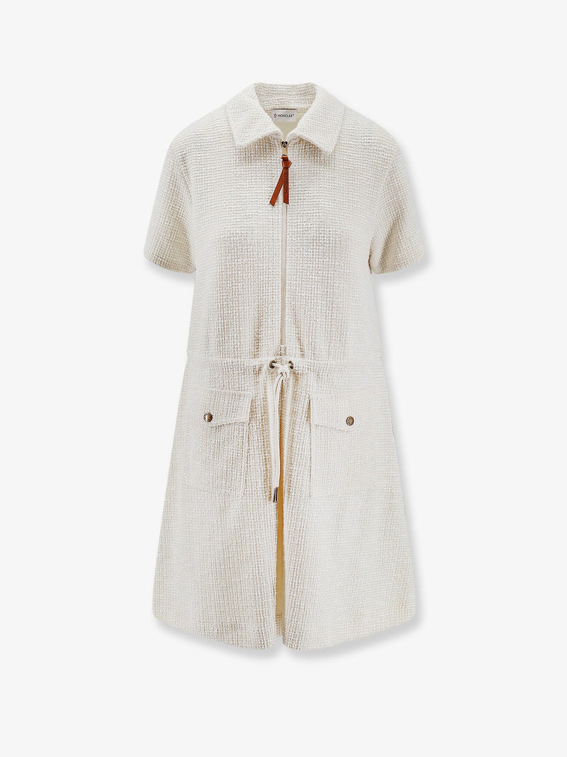 Moncler Moncler Dress With Adjustable Drawstring White - World Class Fashion