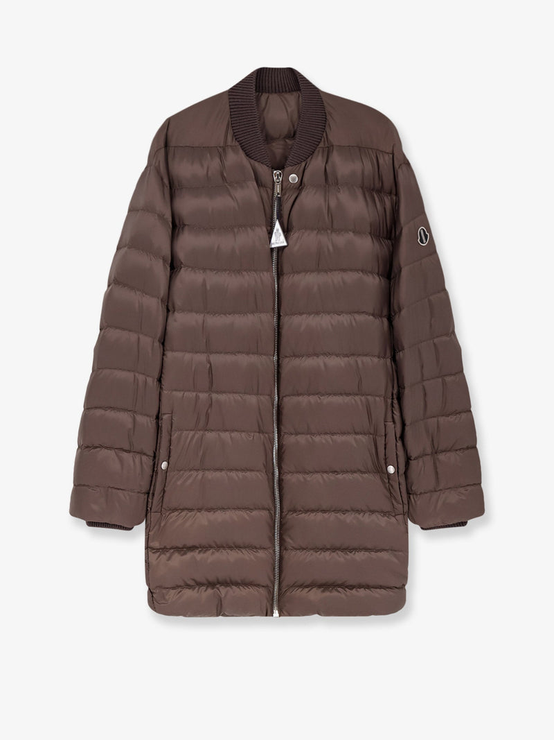 Moncler + Rick Owens Moncler + Rick Owens Flight Parka Down Jacket Brown - World Class Fashion