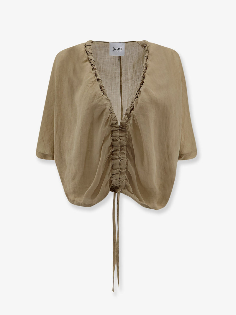 Nude Nude Linen Blend Shirt Beige Women - World Class Fashion