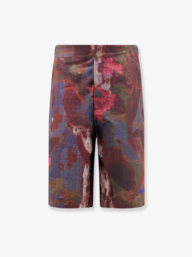 Oamc Peacemaker Oamc Peacemaker Vapor Cotton Bermuda Shorts Multicolor - World Class Fashion
