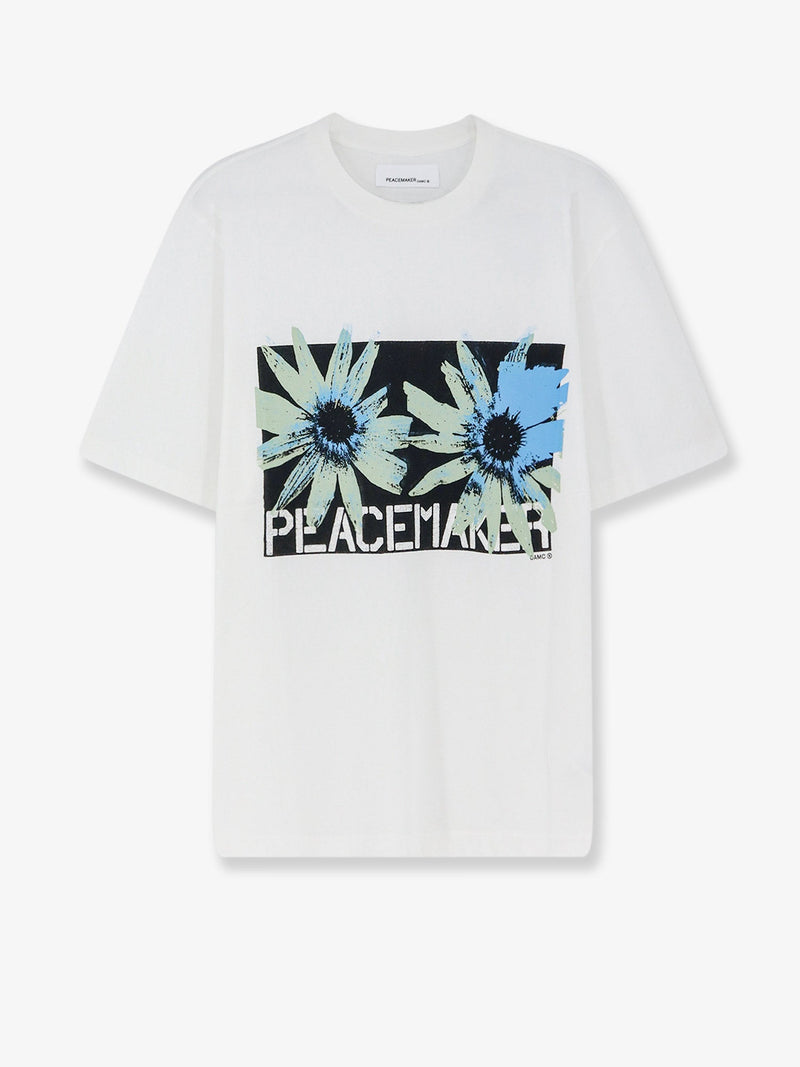 Oamc Peacemaker Camiseta de Algodón con Estampado Floral Peacemaker de Oamc Blanca - World Class Fashion