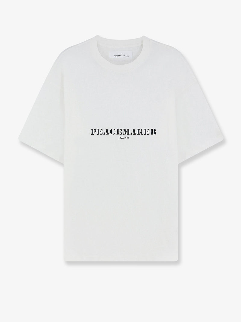 Oamc Peacemaker Camiseta de algodón Oamc Peacemaker blanca - World Class Fashion