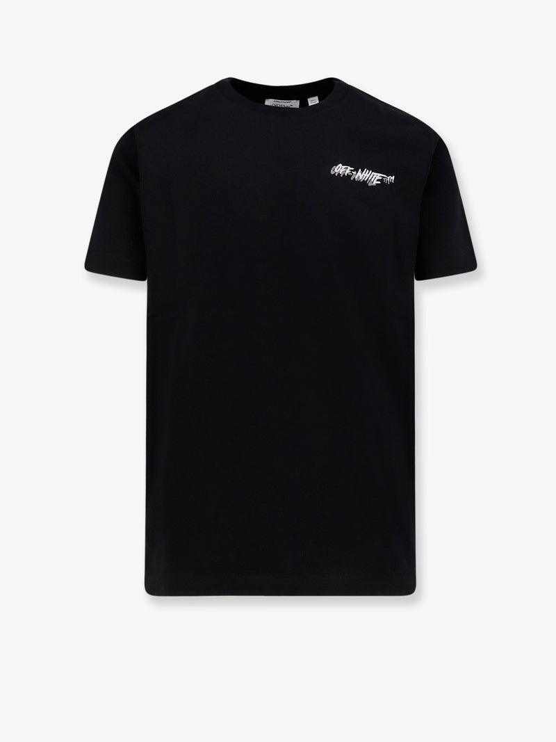Off-White Off-White Cotton Crew-Neck T-Shirt Black Men - World Class Fashion