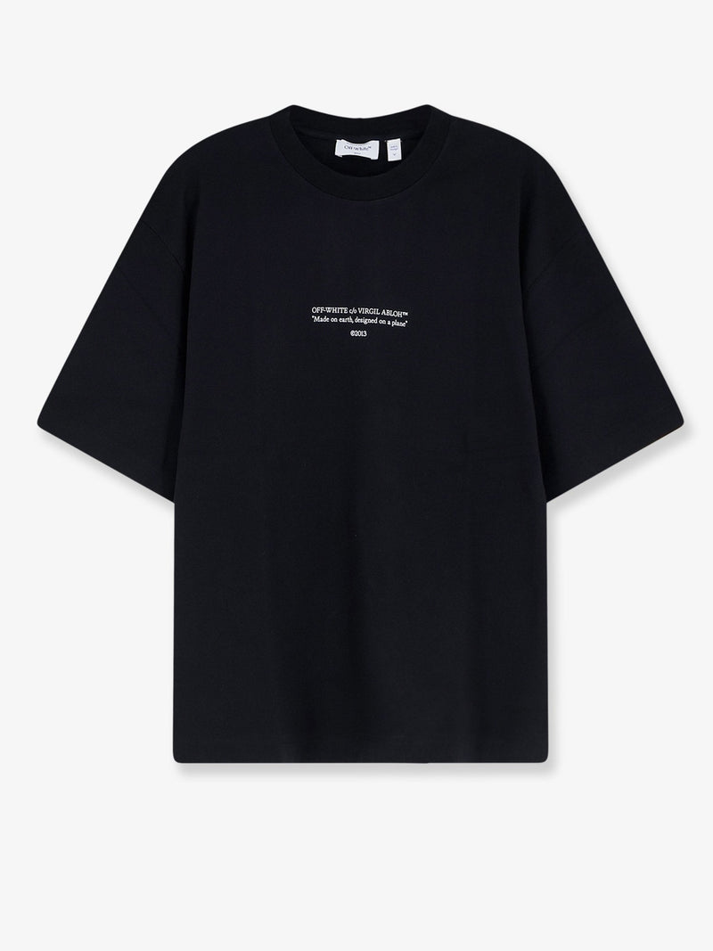Off-White Off-White Statement Cotton T-Shirt Black - World Class Fashion